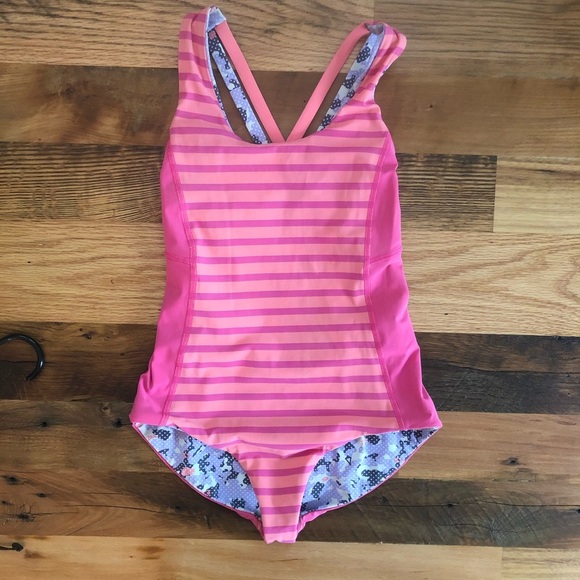 Ivivva Reversible Swimsuit, Size 12 - Picture 4 of 8